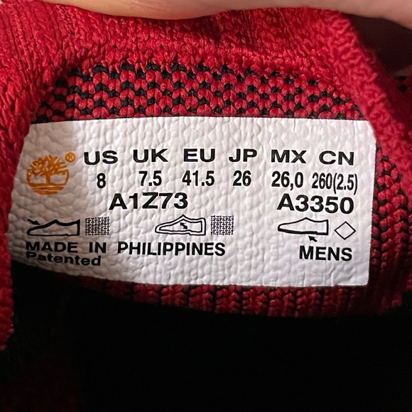 Timberland A1Z73 FLYROAM MEDIUM RED Men's Trainers, Sz 8 EUR 41.5 - Picture 14 of 16